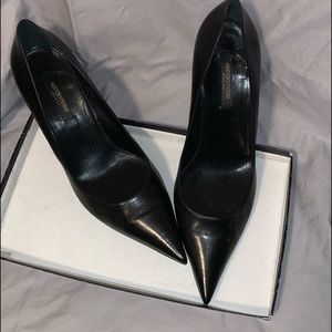 *SERGIO ROSSI* Black Leather Pump, Size  41 (10.5)